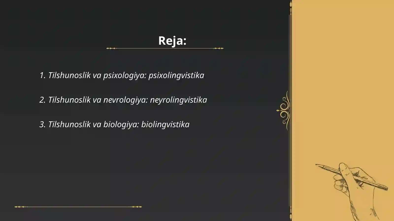 Tilshunosligining boshqa fanlar bilan aloqasi 2