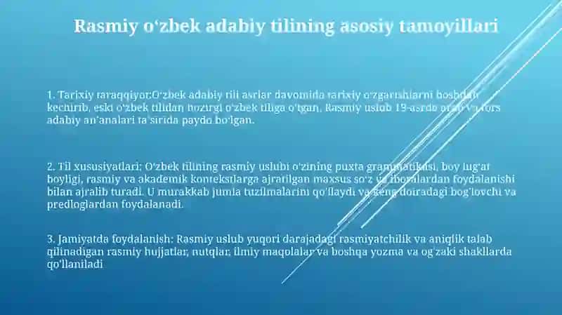 Ozbek Adabiy Tilining Rasmiy Uslubi 2