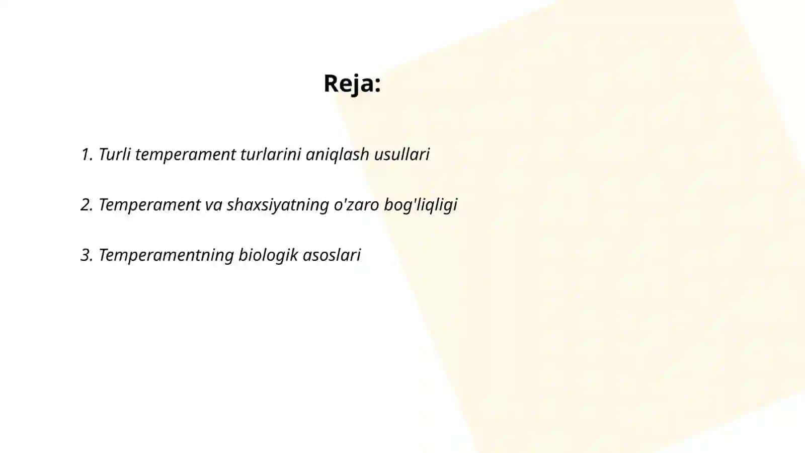 Turli temperamentlar asosida ishlashni oʻrganish 2