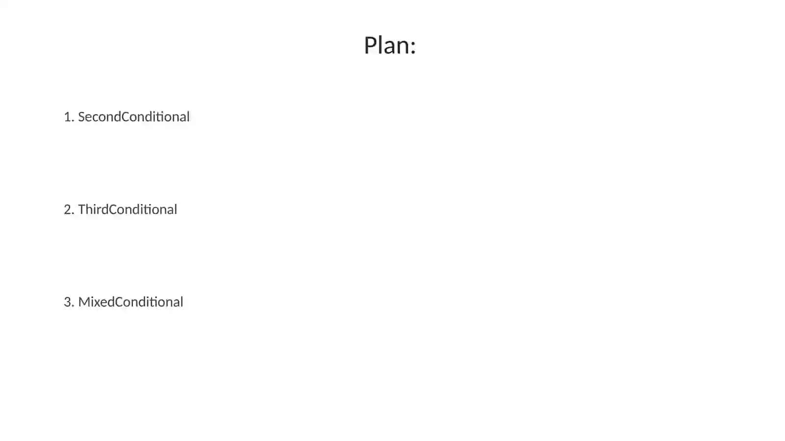 Conditionals 2
