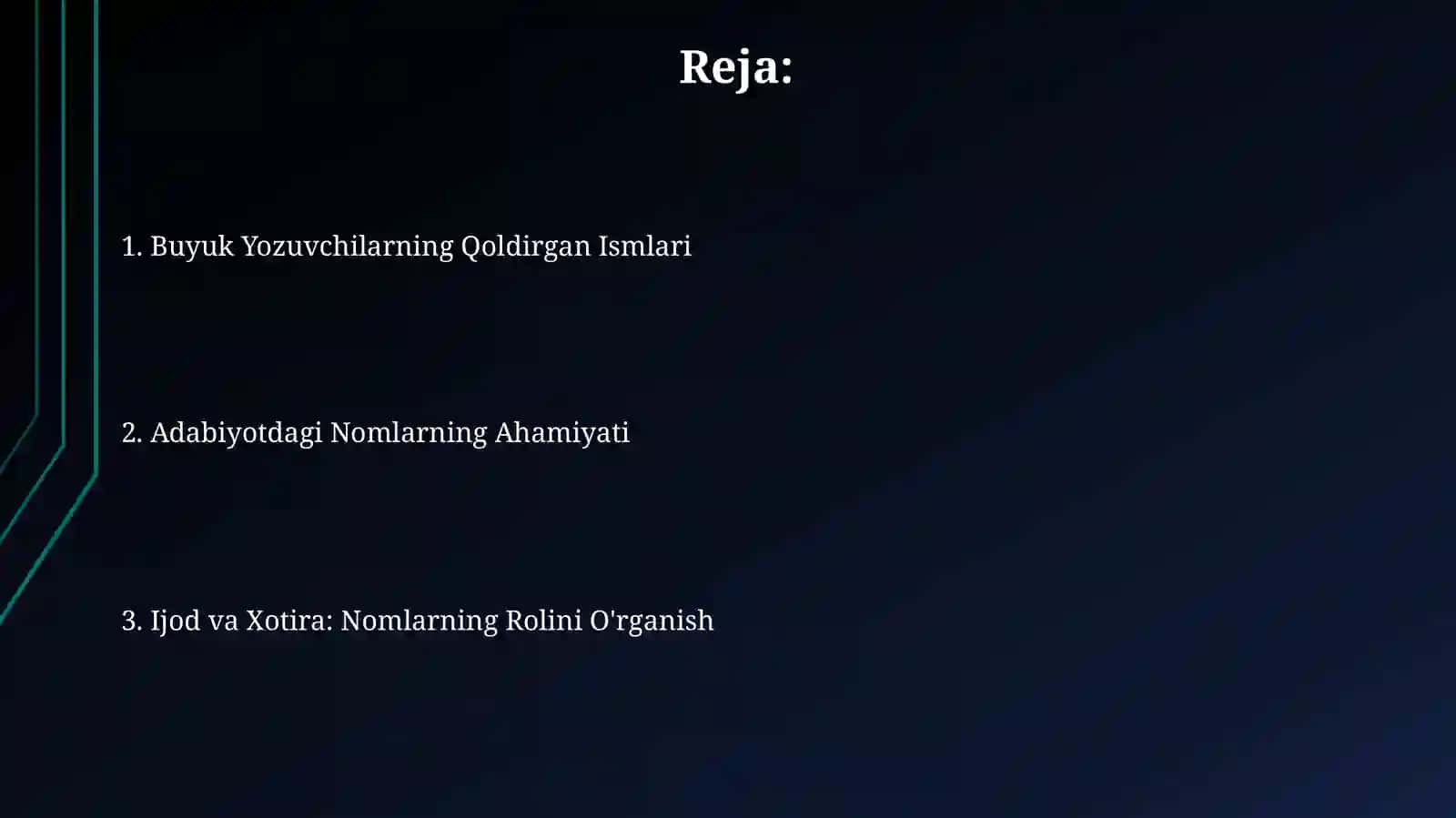 Buyuk adiblarning o‘zidan keyingi qoldirgan nomlari 2