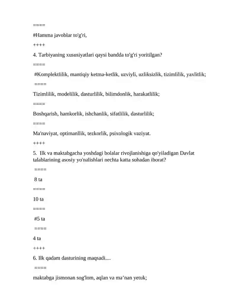 maktabgacha pedagogika testlar 78 2