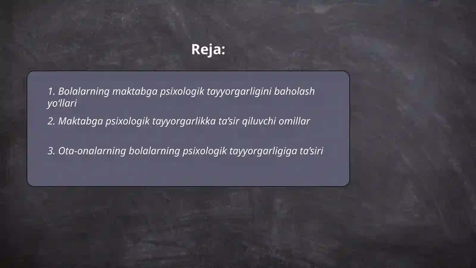 Bolalarning maktabga psixologik tayyorgarligi 2