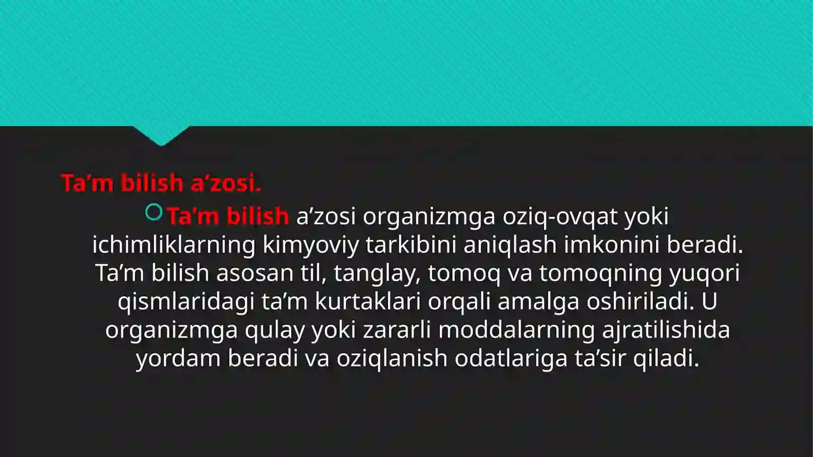 Ta’m bilish aʼzosi 2