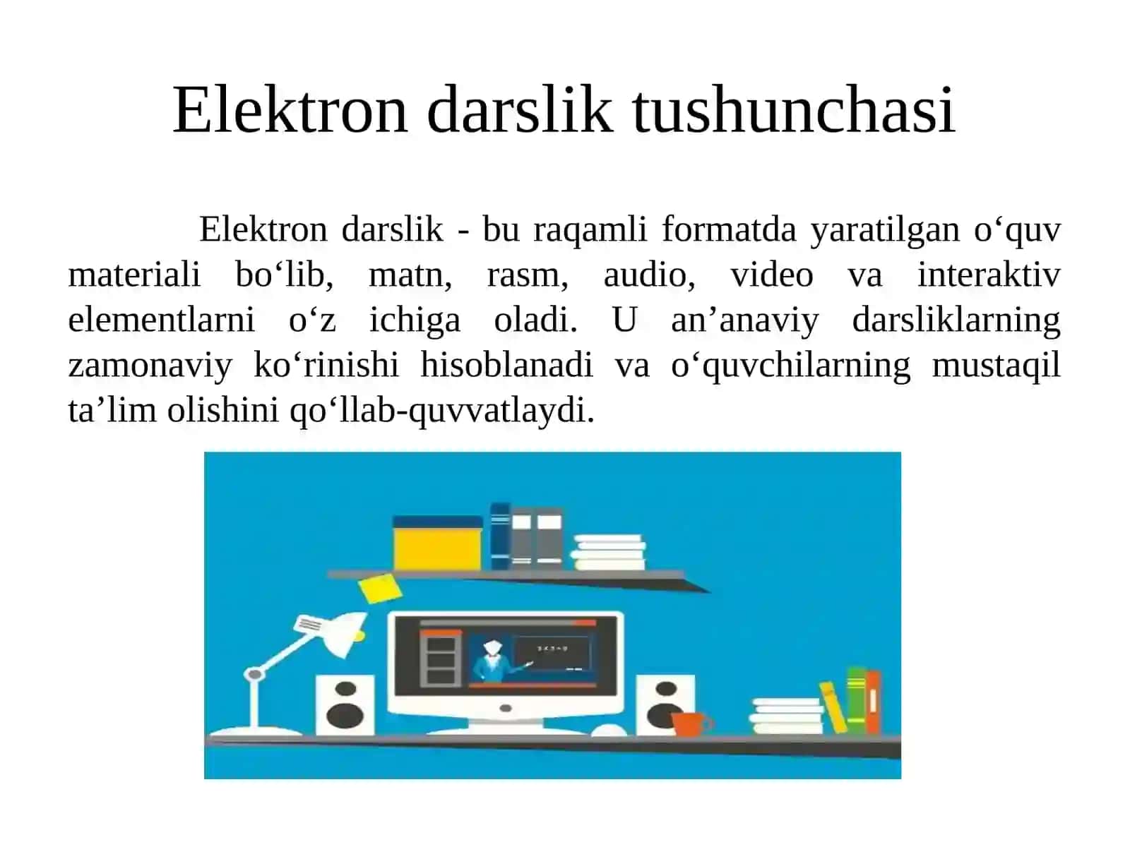 Mul’timediali interaktiv elektron o‘quv kurslarini yaratish dasturlari yordamida elektron darslik yaratish  asoslari 2