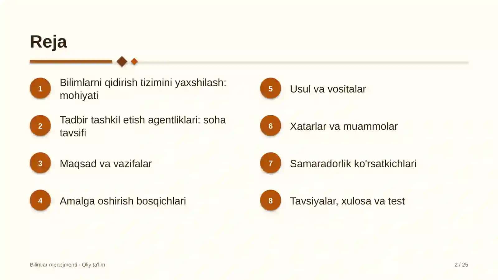 tadbirlarni tashkil etish agentliklarida bilimlarni qidirish tizimini takomillashtirish 7891 2