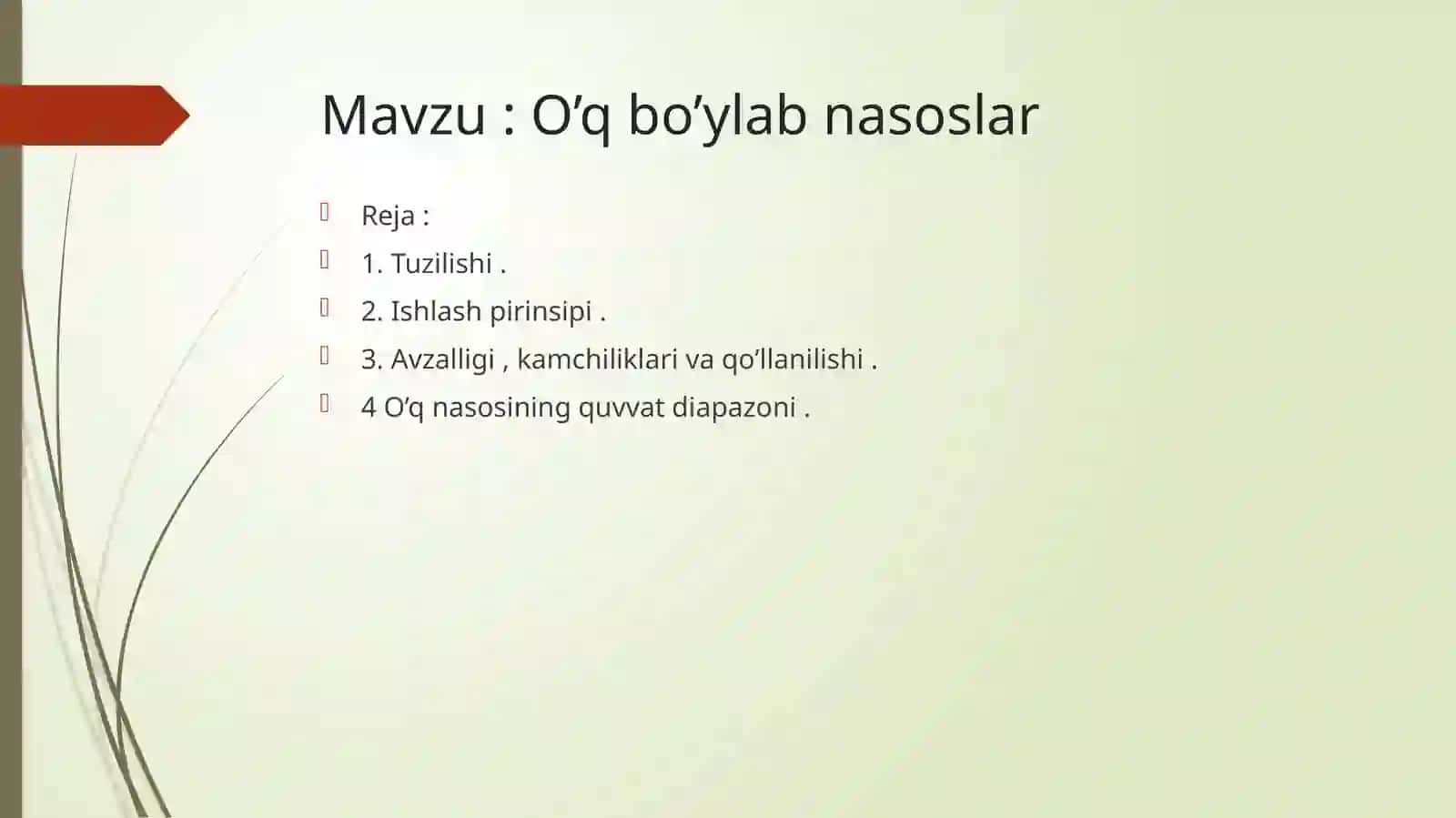 O’qbo’ylab nasoslar 2