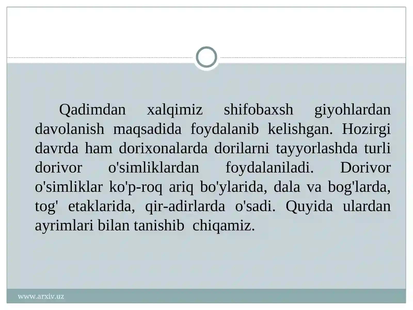 DORIVOR O'SIMLIKLARNI SUNIY YORUG’LIK VA SUBSTLARDA O’STIRISH 2
