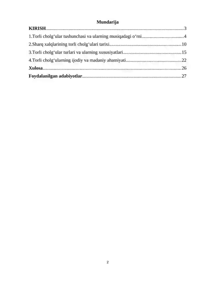 Sharq xalqlarining torli cholg'ulari 2