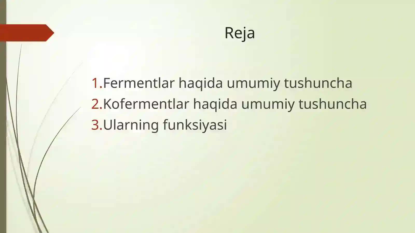 Fermentlar va kofermentlar funksiyasi 2