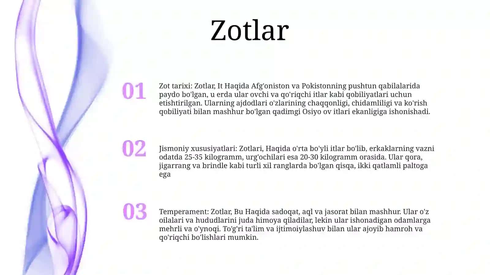 Zotlar, It Haqida 2