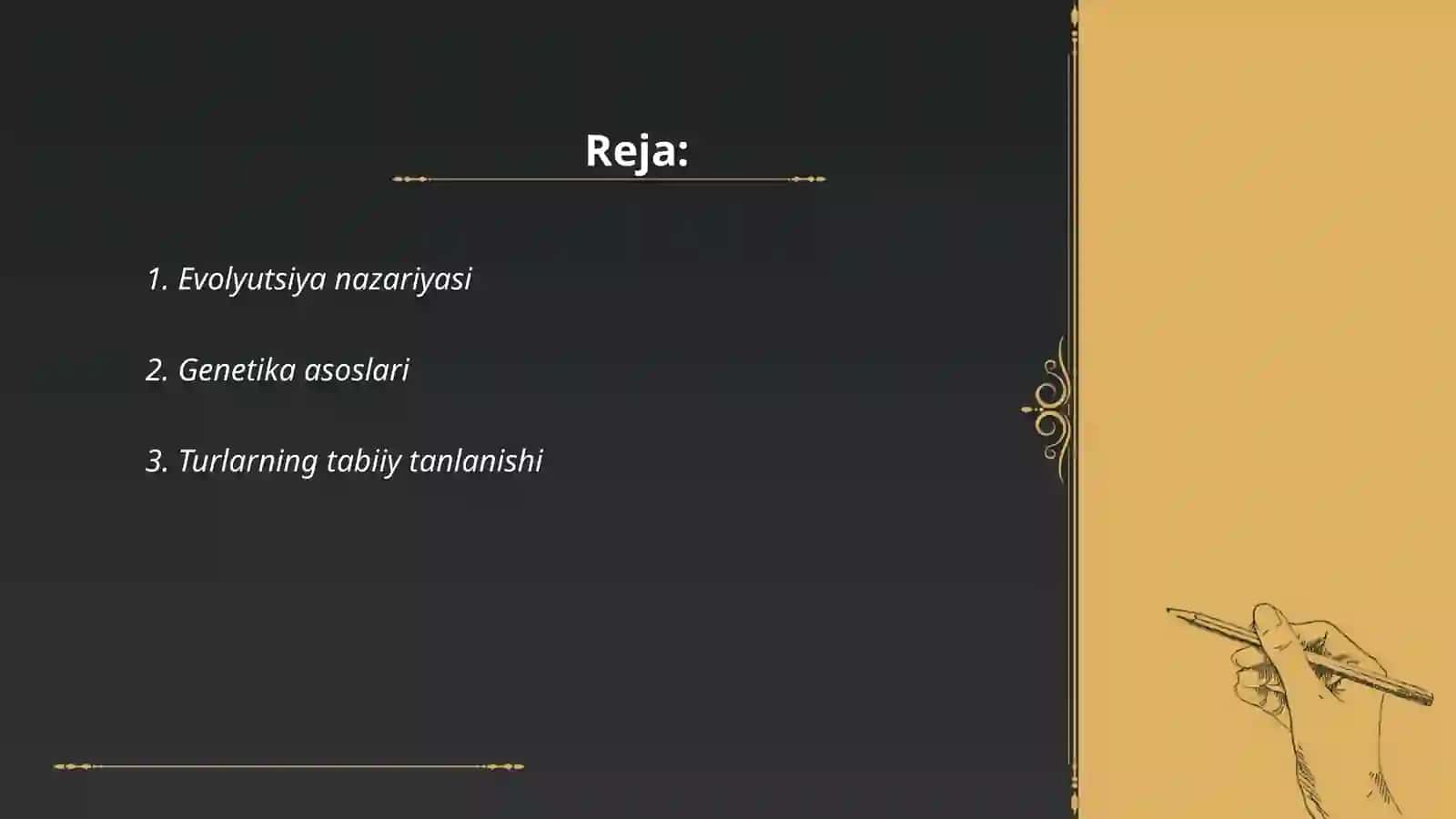 Biologiya tushunchalarini rivojlantirish nazariyasi 2
