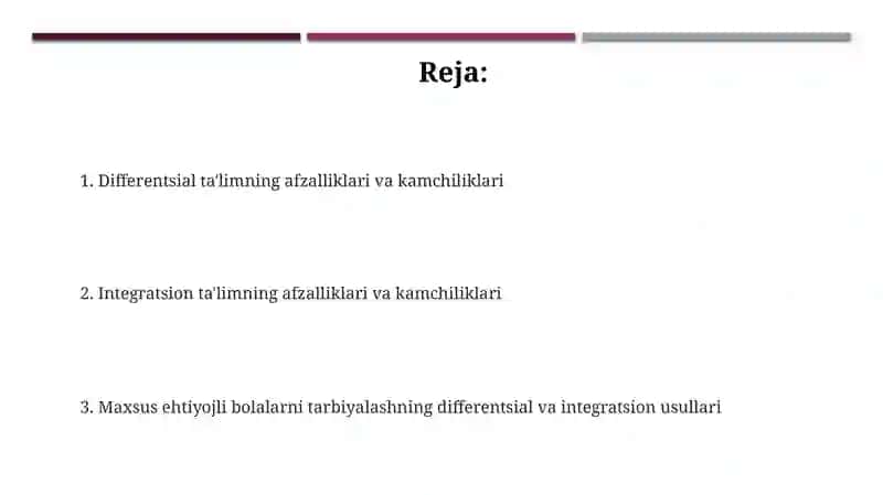 Differentsial va integratsion ta'lim 2