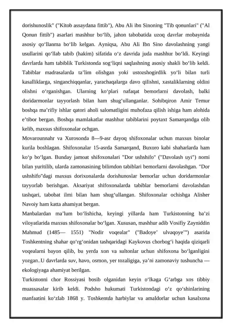 O'ZBEKISTON RESPUBLIKASI SOG'LIQNI SAQLASH TIZIMINI BOSHQARISH JARAYONINI AVTOMATLASHTIRISH 2
