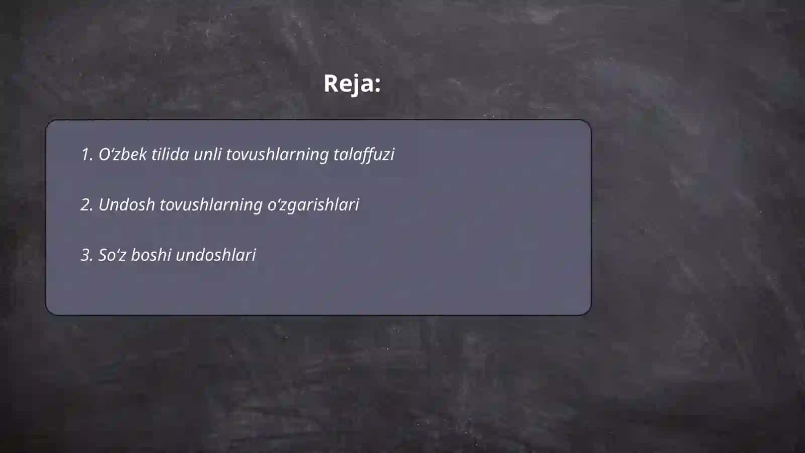 Oʻzbek tilining orfoepiyasi va asosiy imlo qoidalari 2