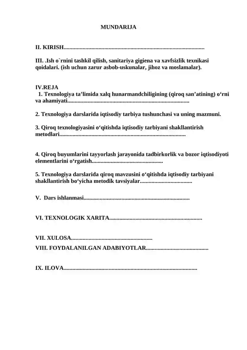 Texnologiya darslarida xalq hunarmandchiligi texnologiyasi (qiroq) 2