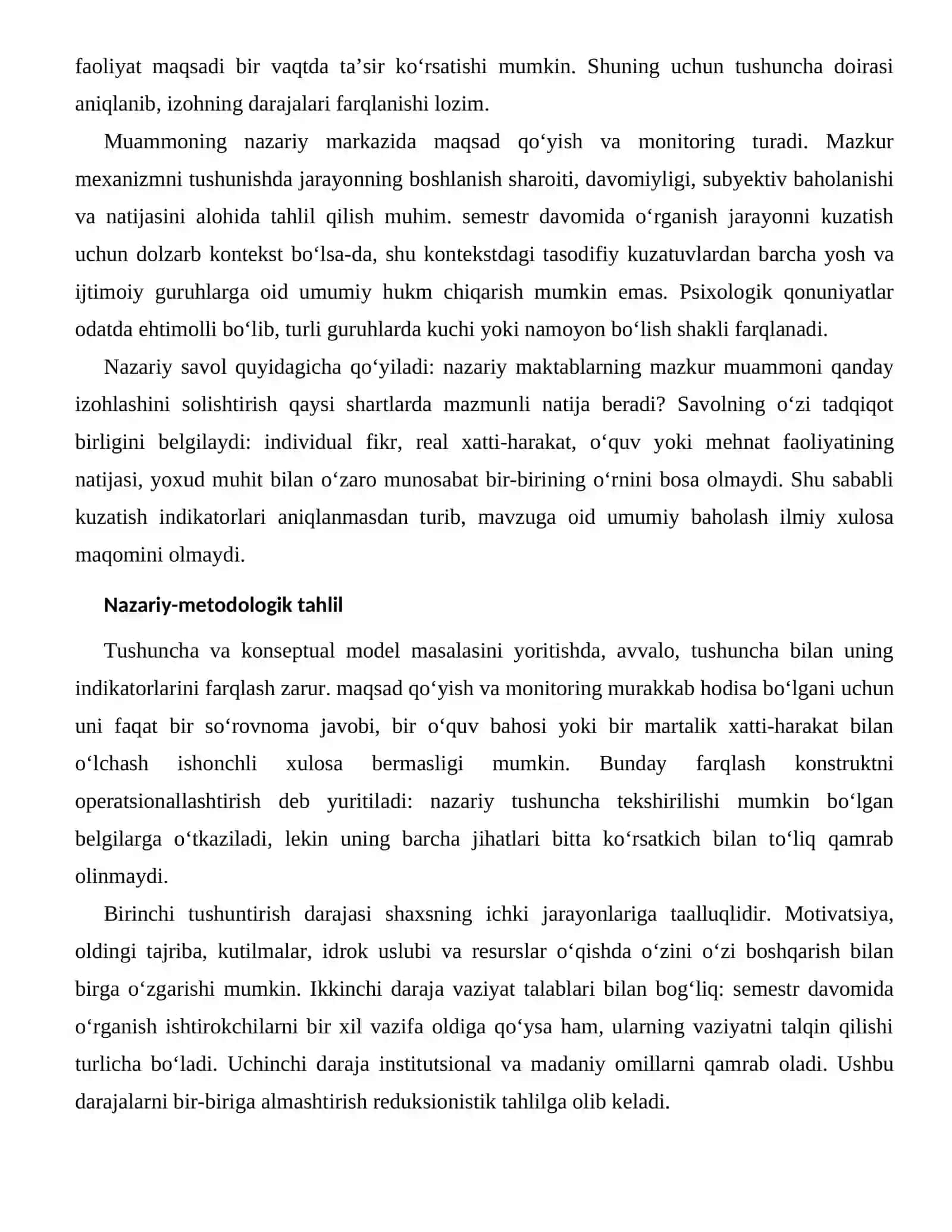 O‘QISHDA O‘ZINI O‘ZI BOSHQARISHNING NAZARIY ASOSLARI 2