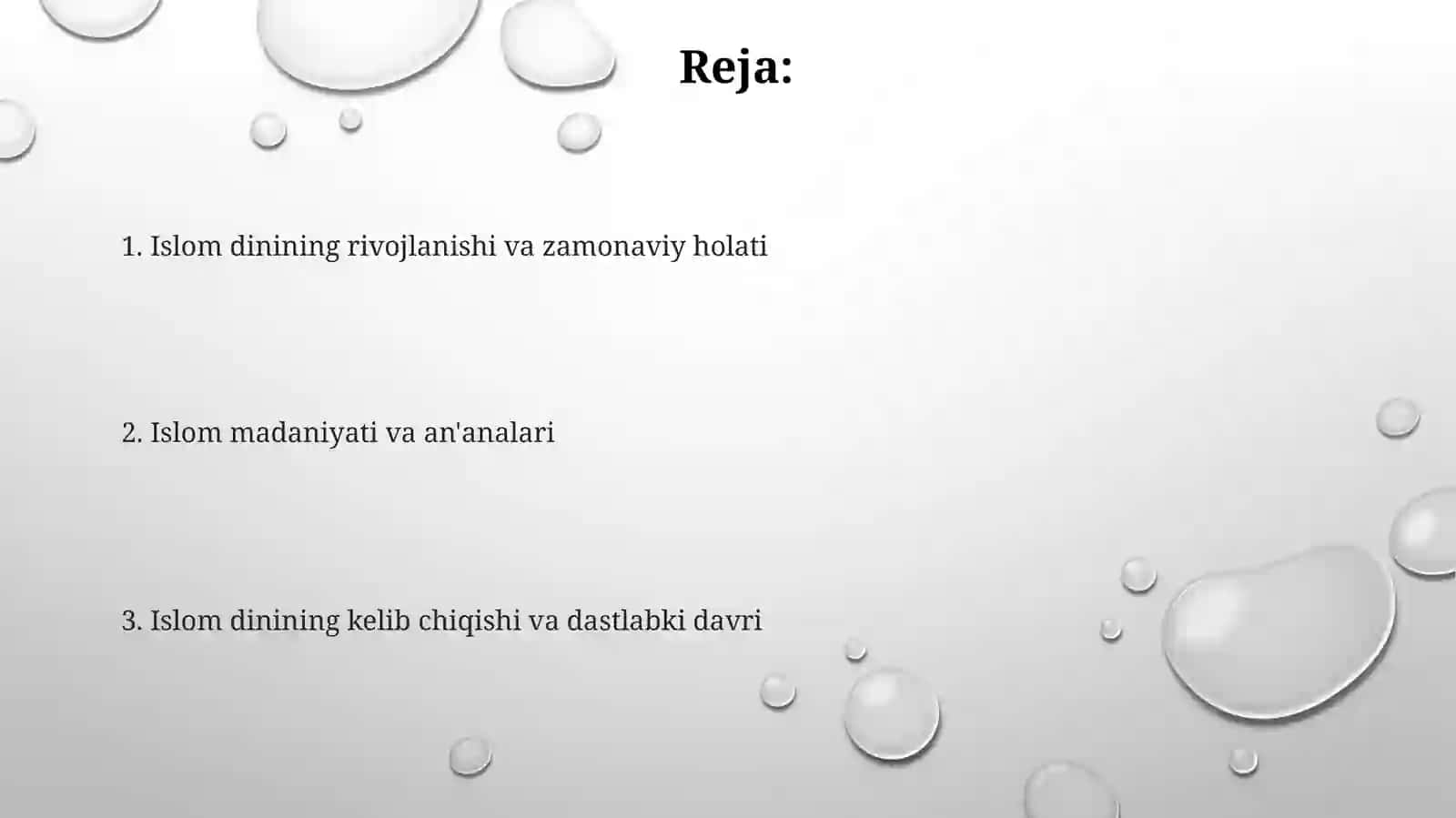 Islomdini tarixi va madaniyati 2