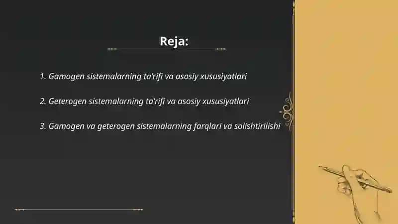 Gamogen va geterogen sistemalar 2