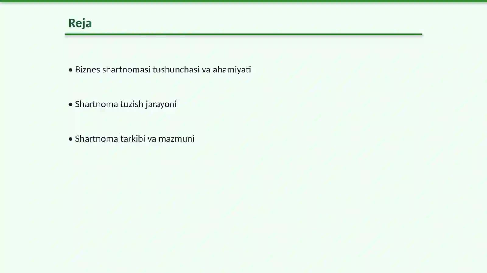 Biznes shartnomalarini tuzish va bajarish tartibi 2