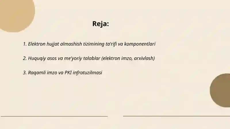 Elektron hujjat almashish tizimlari 2