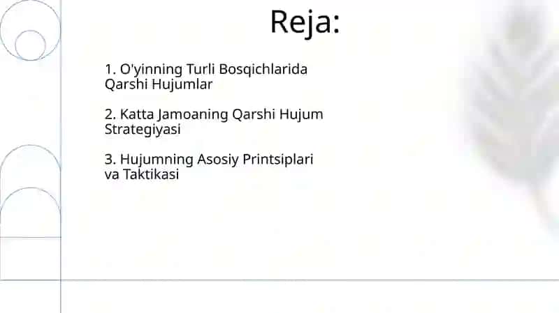 Futbol o'yinida yirik jamoaning qarshi hujum strategiyasi 2