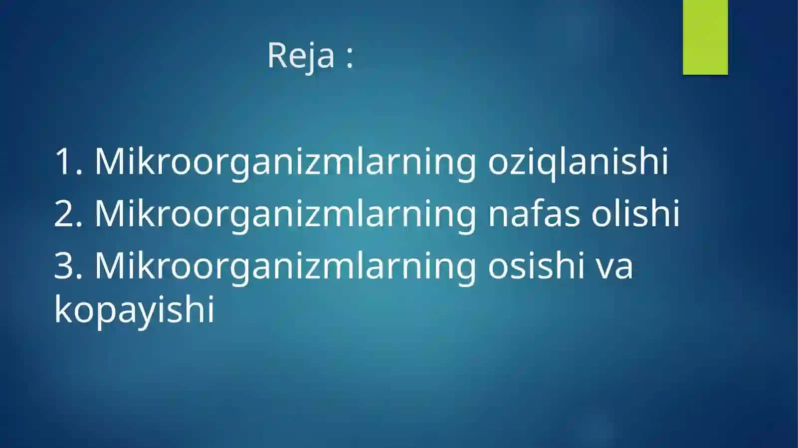 Mikroorganizmlar fiziologiyasi 2