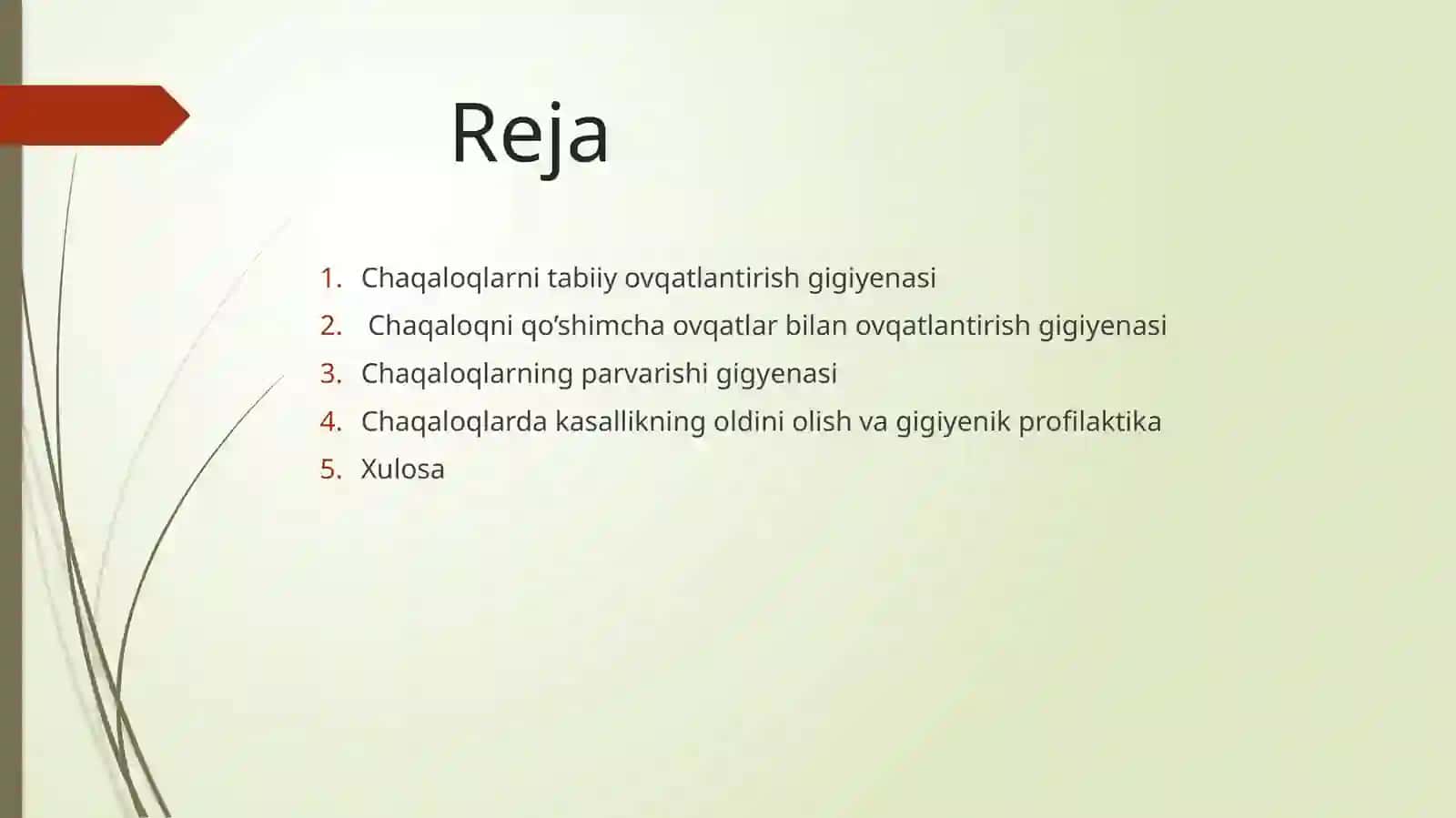 Chaqaloqlarni ovqatlantirish va parvarish qilish gigiyenasi 2