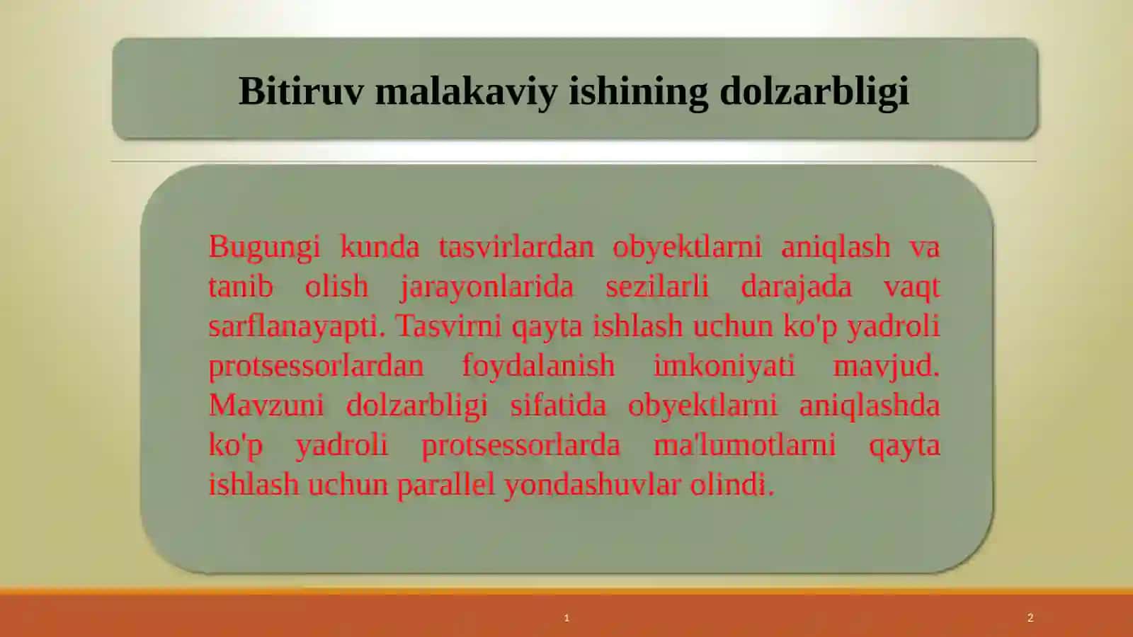 Tasvirni qayta ishlaash uchun parallelishlov beruvchi tizim 2