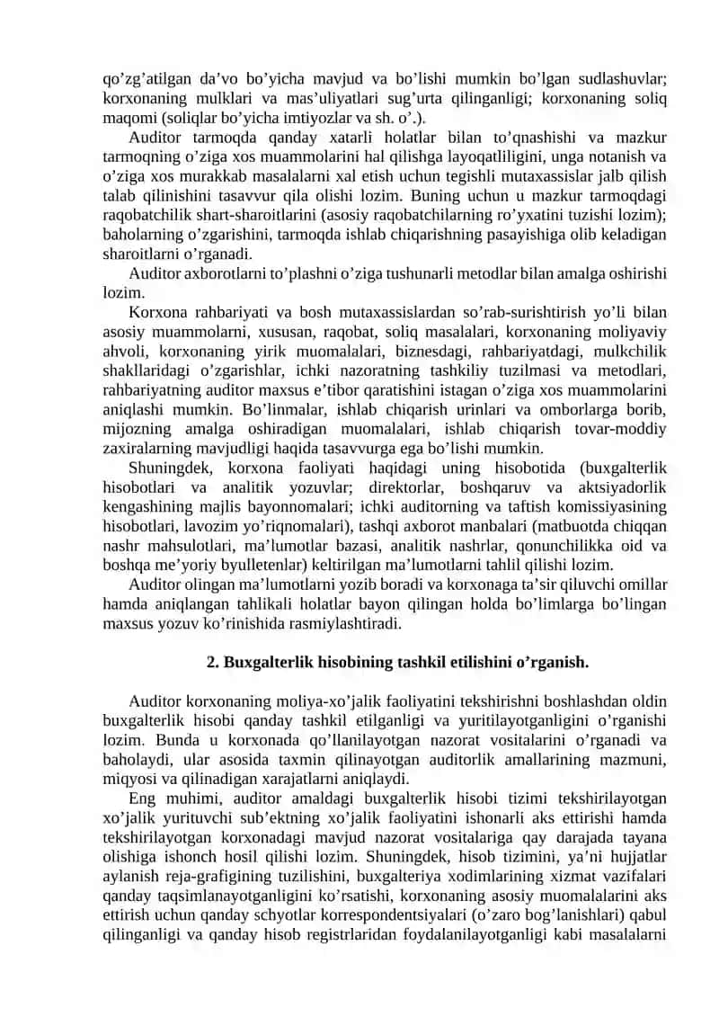 SOLIQLAR XISOBI VA TO'LOVI MUAMMOLARI AUDITI 2