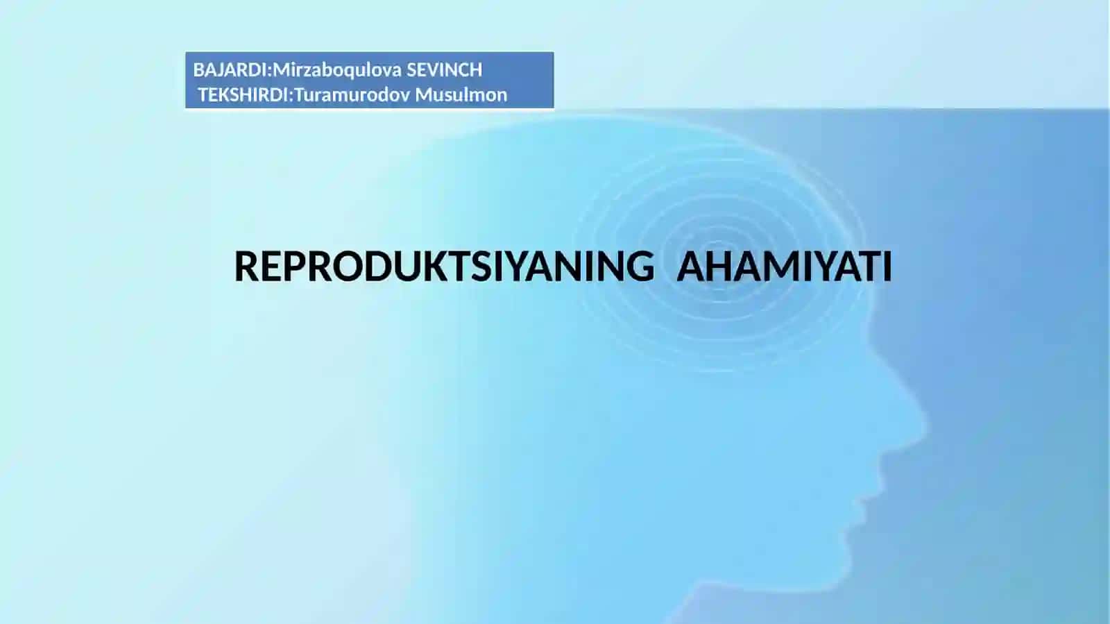 Reproduksiya Va Biologiya 2