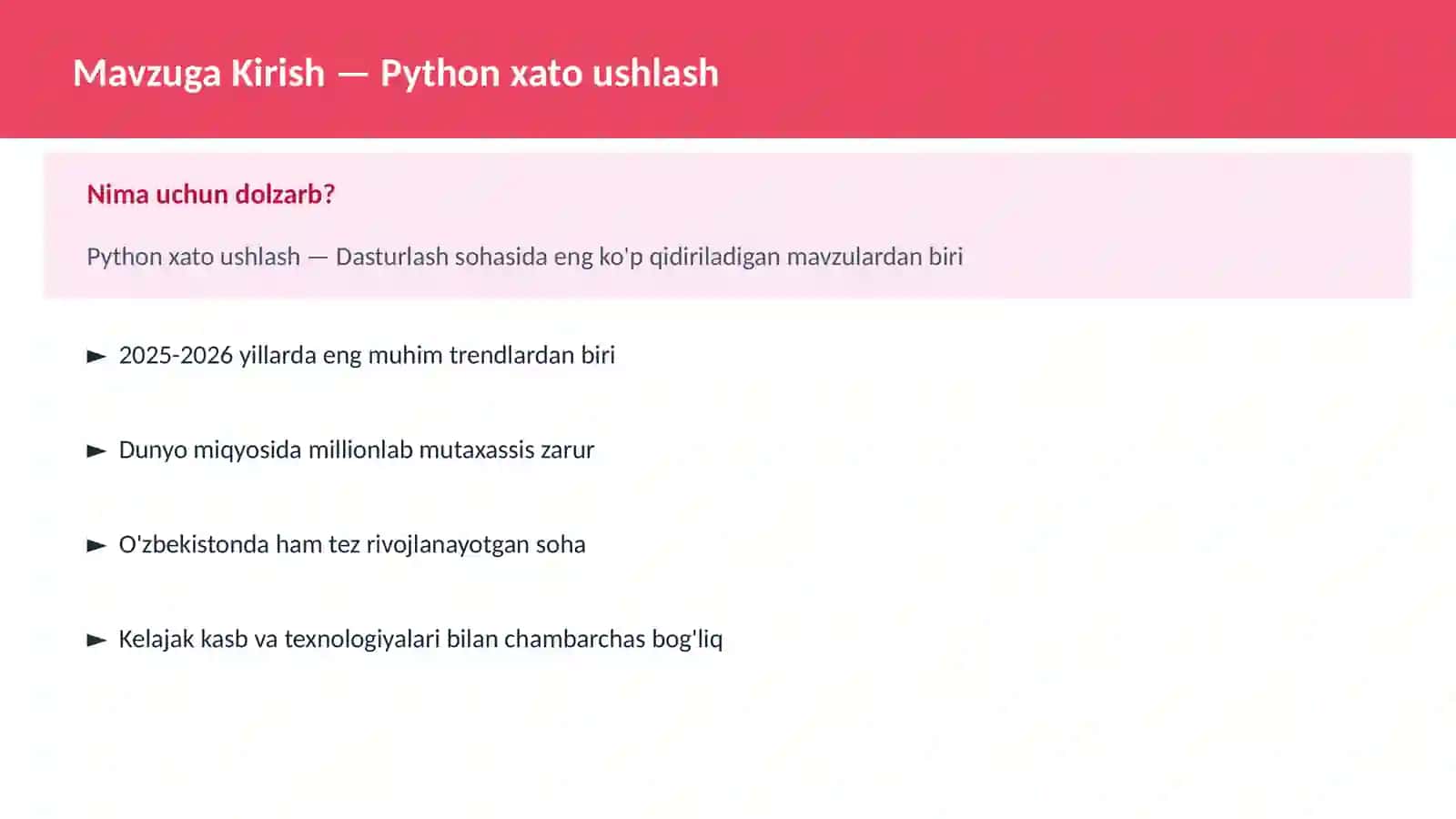 PYTHON DASTURLASH 2