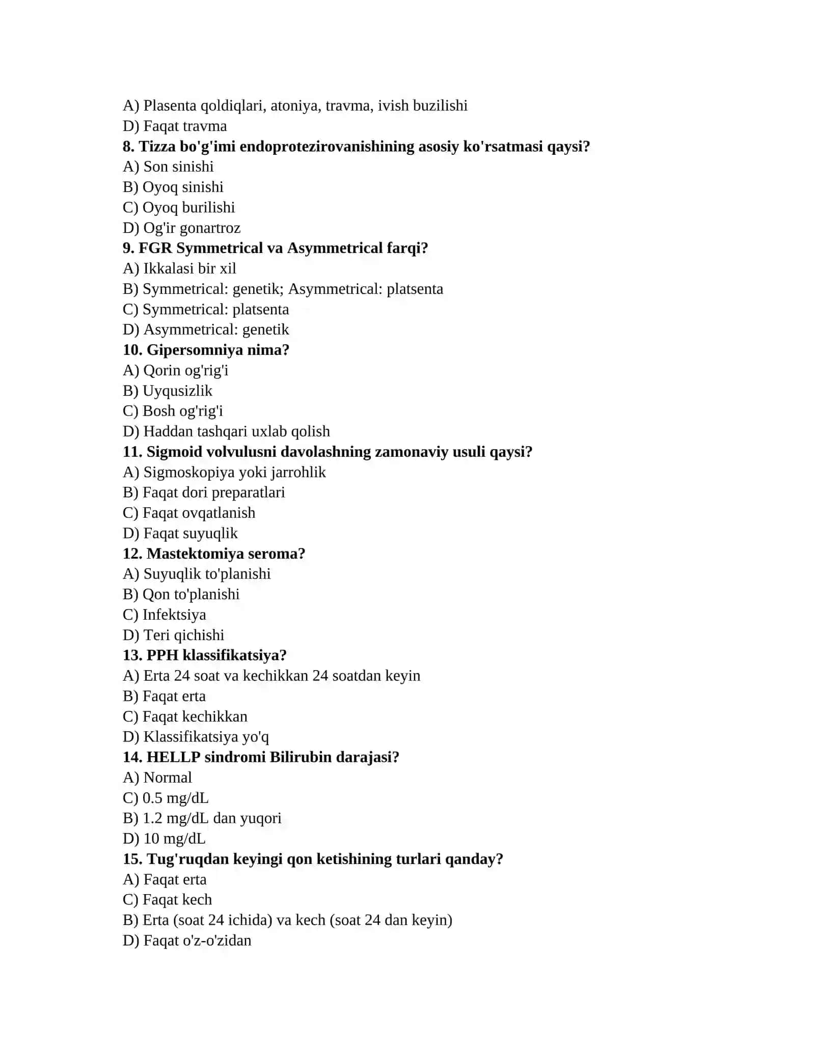 Dermatolog testlari 2