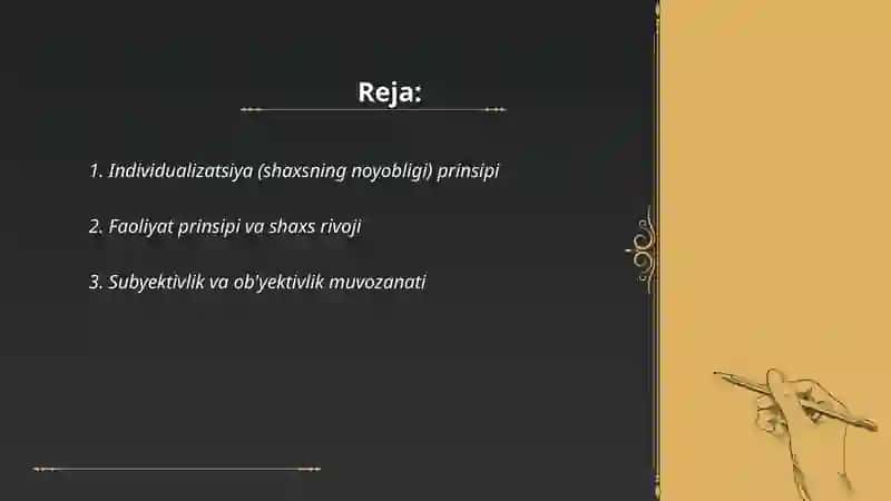Shaxs Psixologiyasining Metodologik Prinsiplari 2