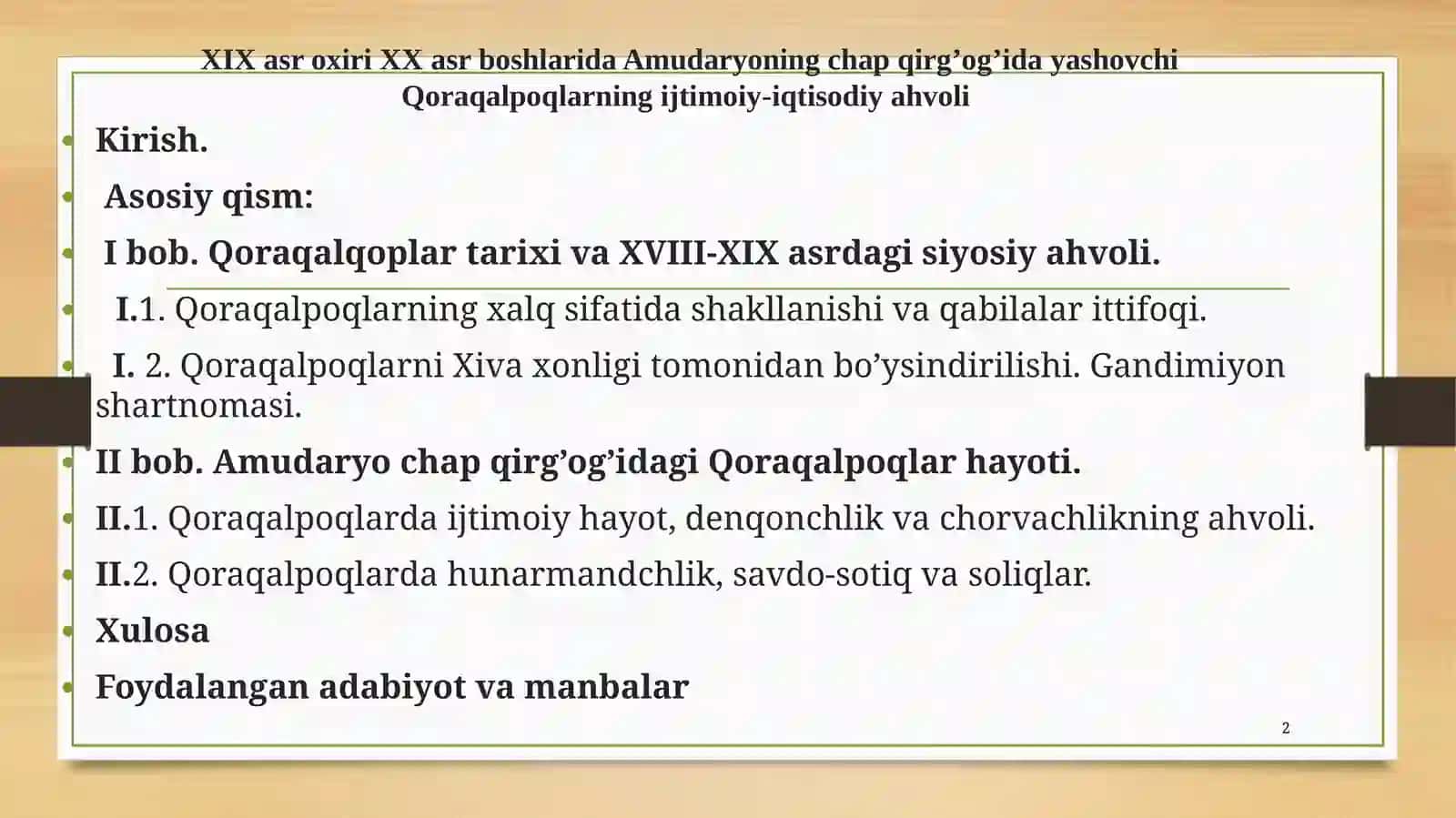 Qoraqalpoqlarning ijtimoiy-iqtisodiy ahvoli 2