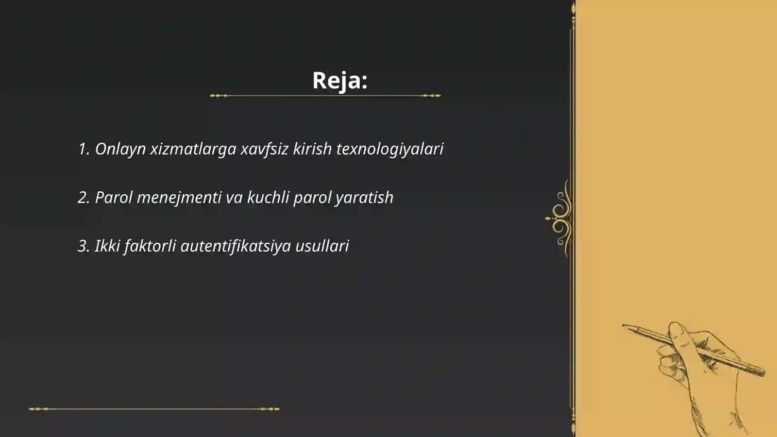Onlayn xizmatlarning xavfsizligi va ishonchliligi 2