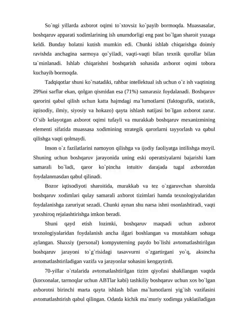 Axborot texnologiyalari loyixalarini boshqarish 2