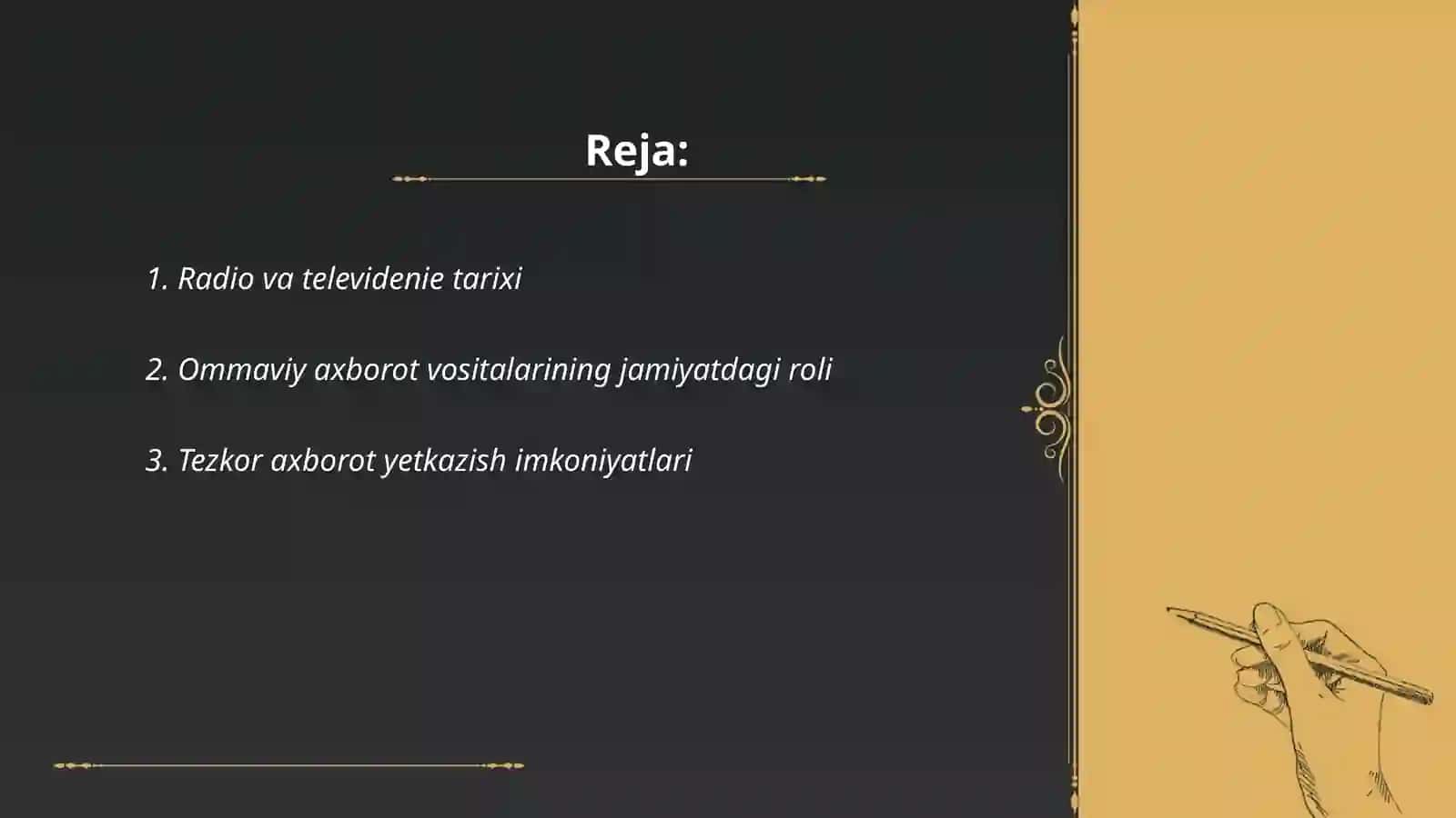 Radio televidenie tezkor vosita sifatida ommaviy axborot vositalari 2
