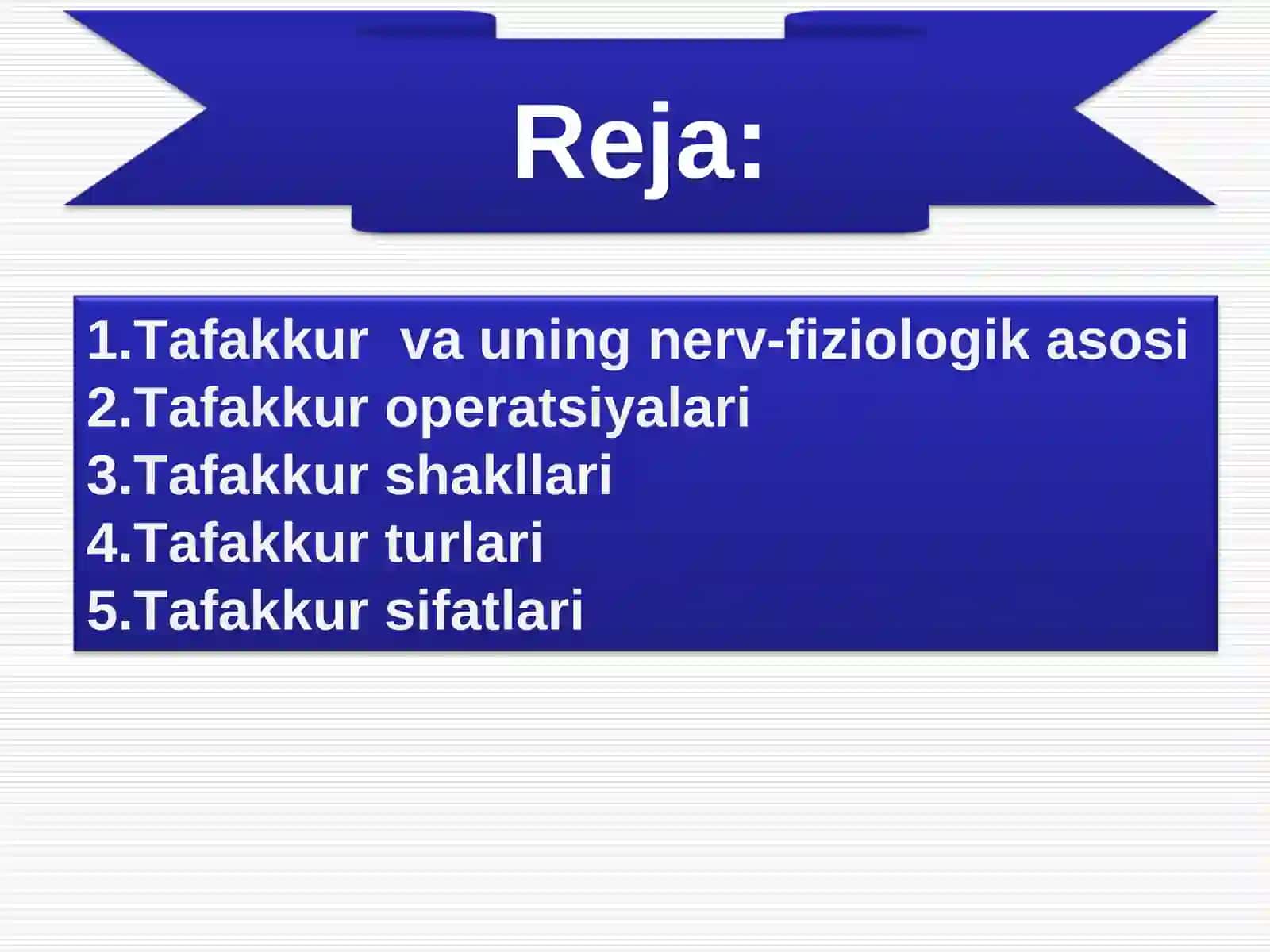 Tafakkur operatsiyalari 2