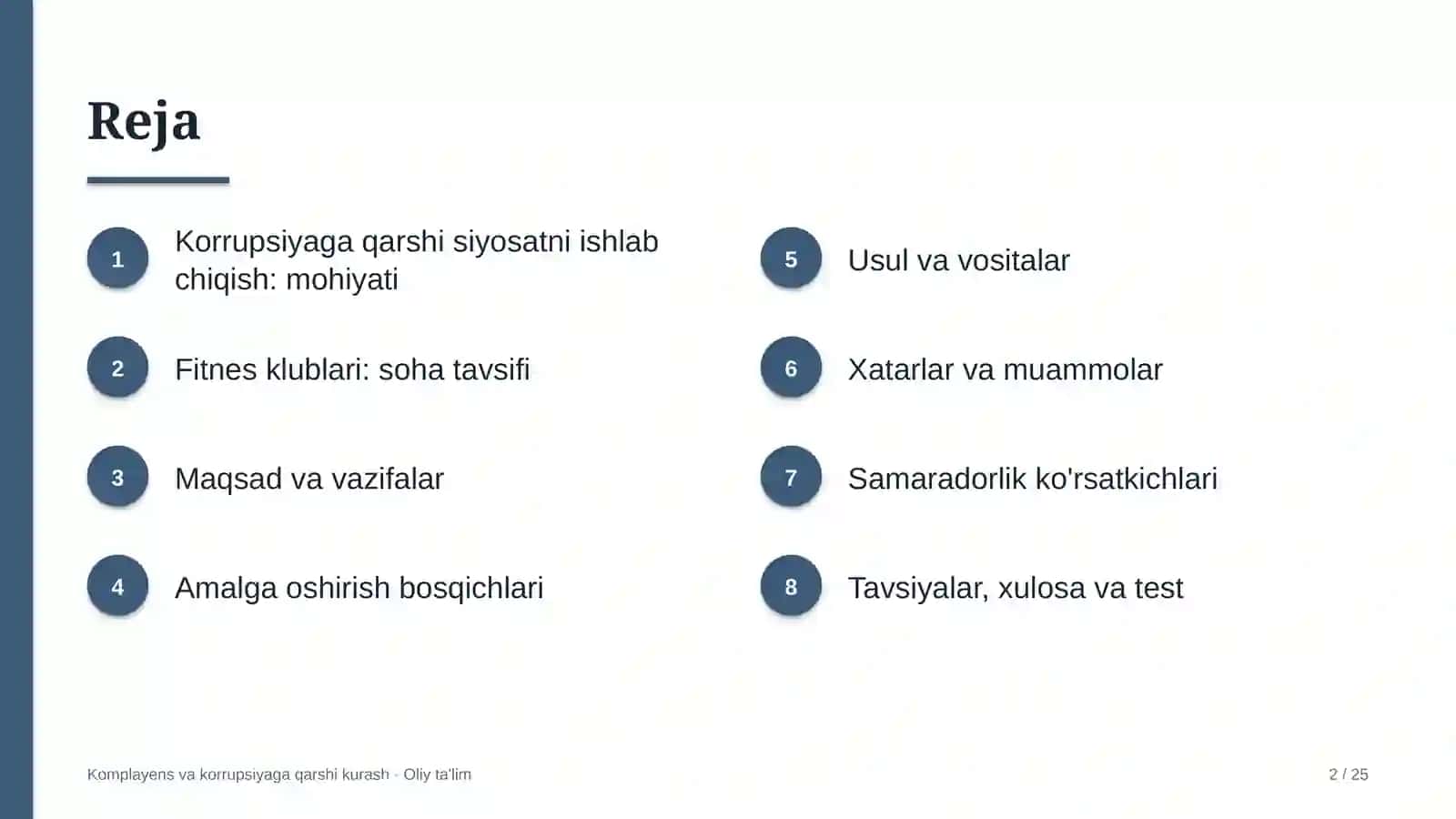 fitnes klublarida korrupsiyaga qarshi siyosatni ishlab chiqish 8791 2