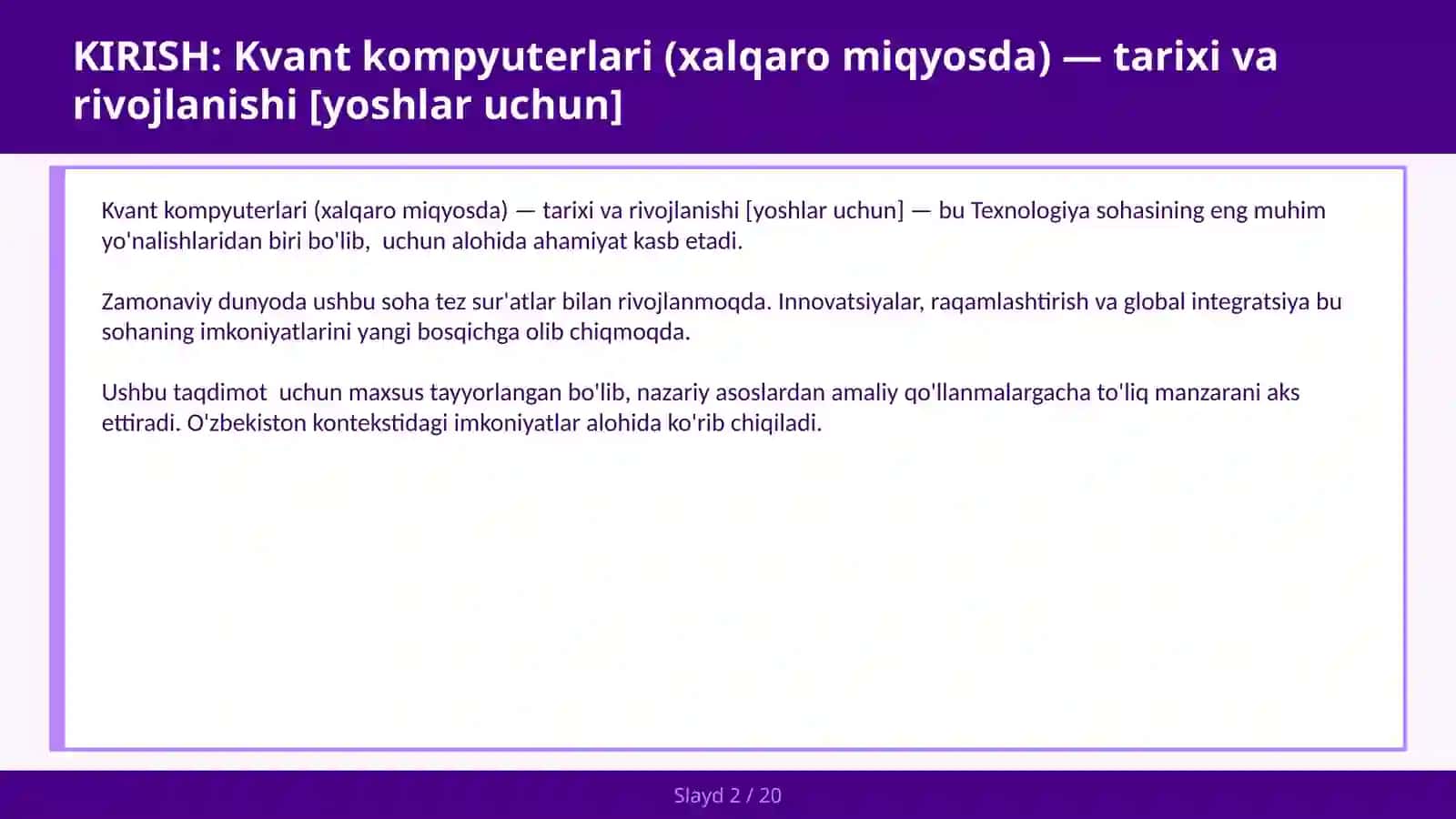 Kvant kompyuterlari (xalqaro miqyosda) — tarixi va rivojlanishi [yoshlar uchun] 2