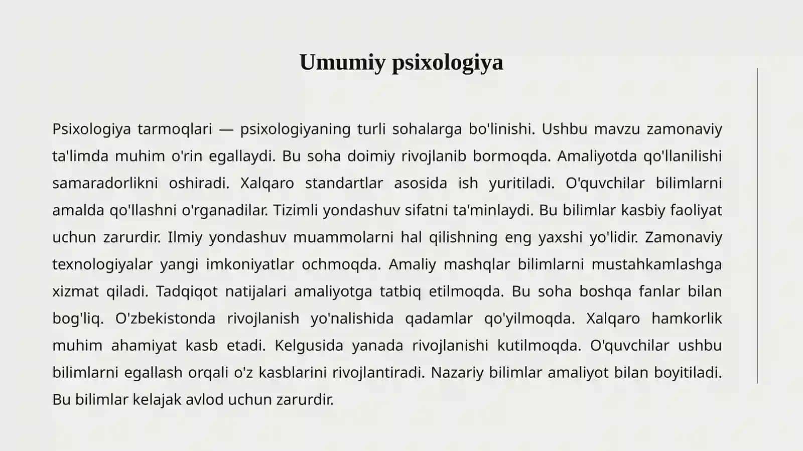 PSIXOLOGIYA TARMOQLARI 2