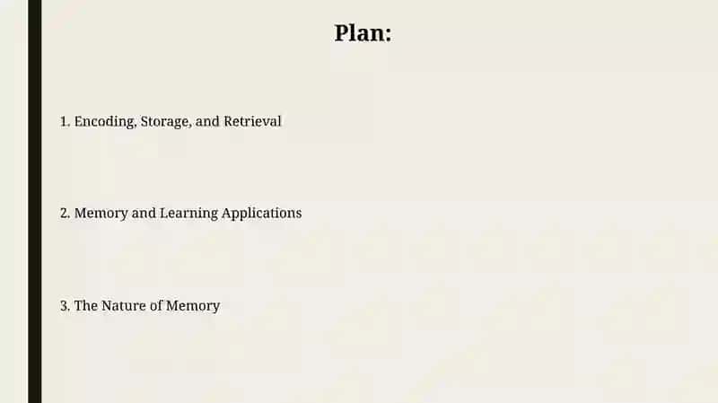 Memory and Learning 2