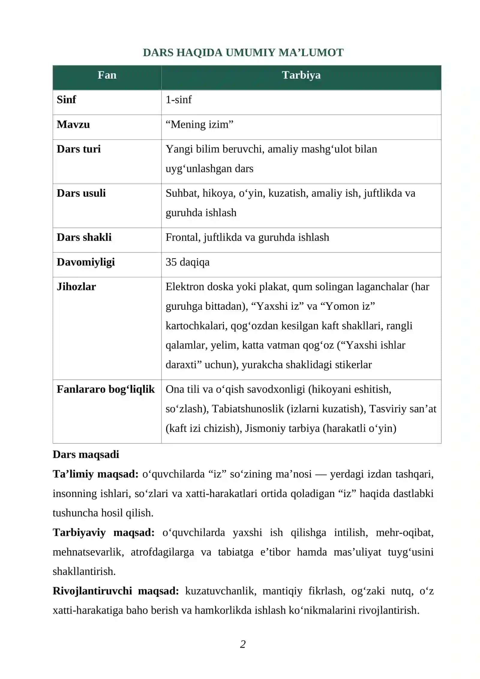 "MENING IZIM" 2
