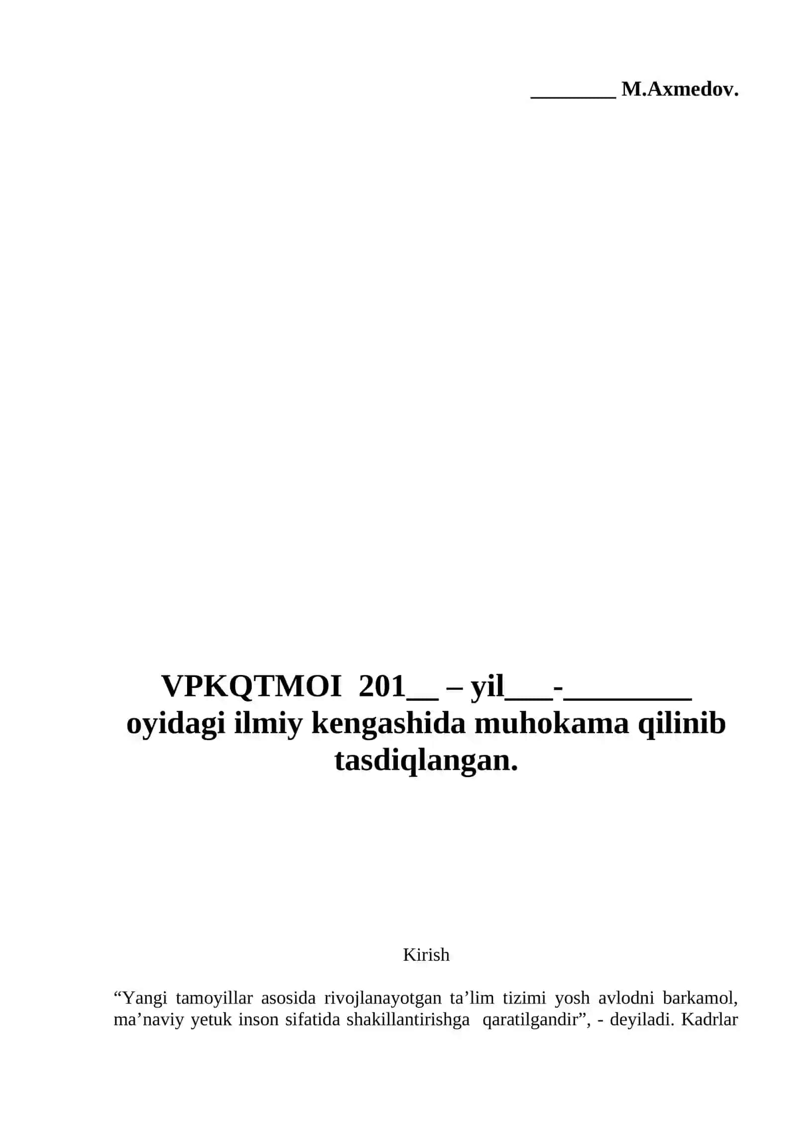 Darslarni ilg‘or pedagogic texnologiyalar asosida tashkillash va o‘tkazish 2