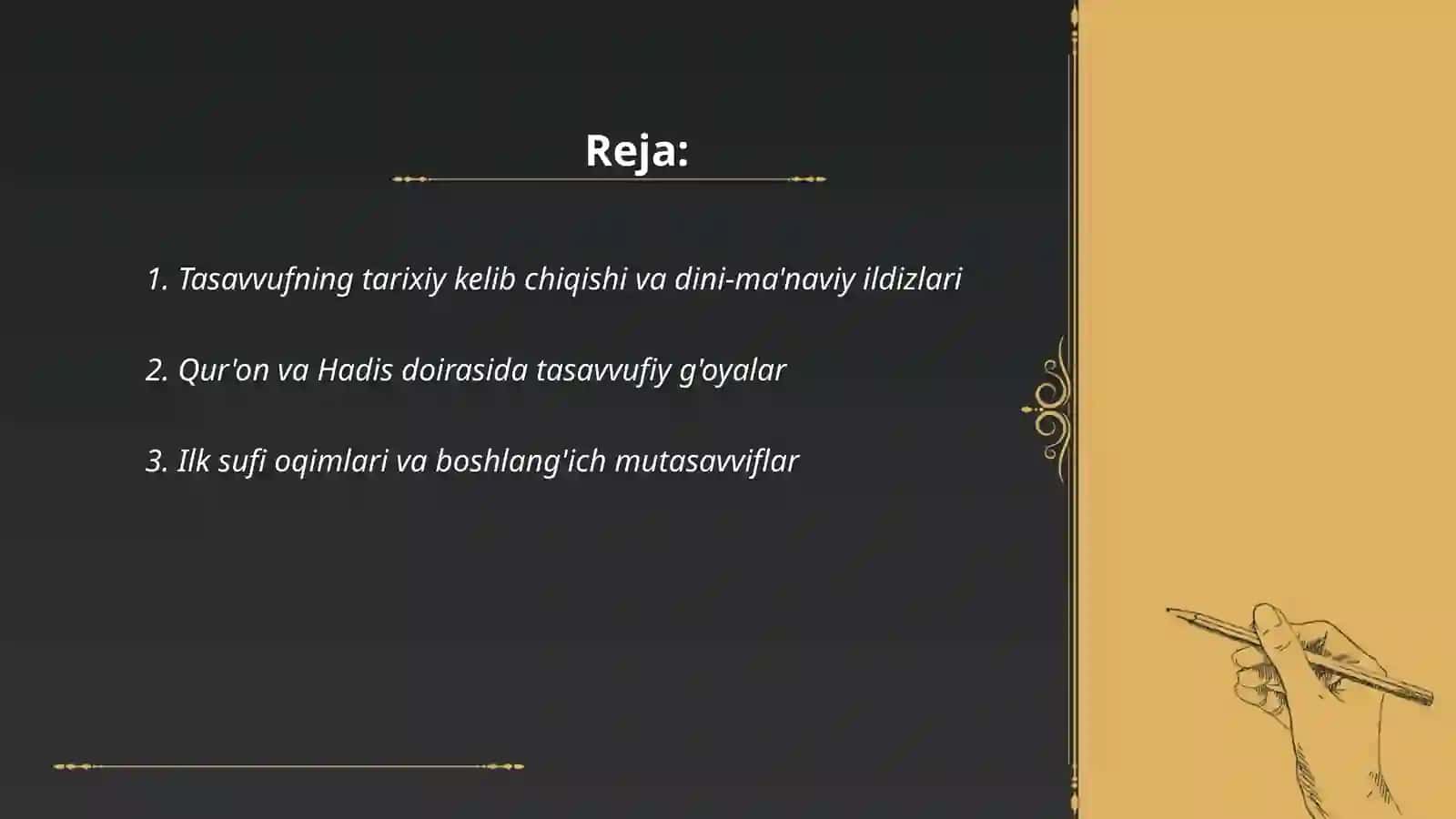 Tasavvufning kelib chiqishi, mazmuni va rivoji 2