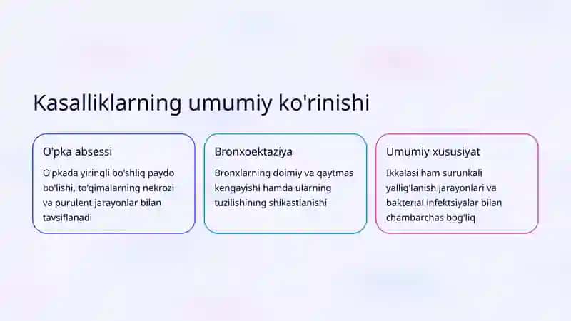 O'pka absessi va bronxoektaziya propedevtikasi 2