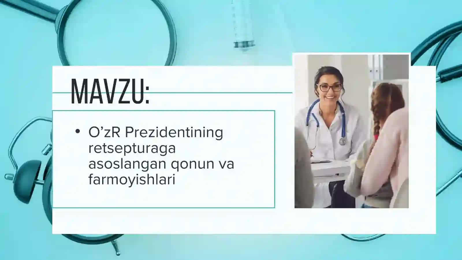 O’zR Prezidentining Retsepturaga Asoslangan Qonun 2