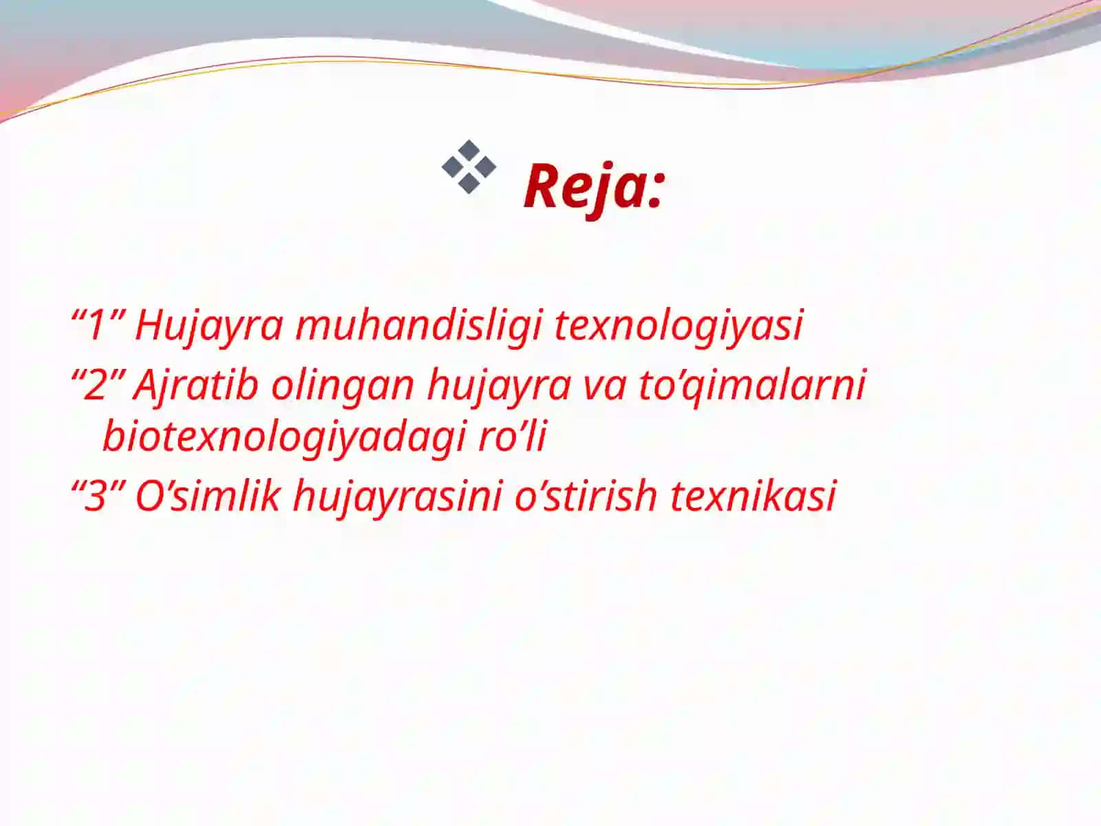 Xujayra muhandisligining mohiyati va vazifalari 2