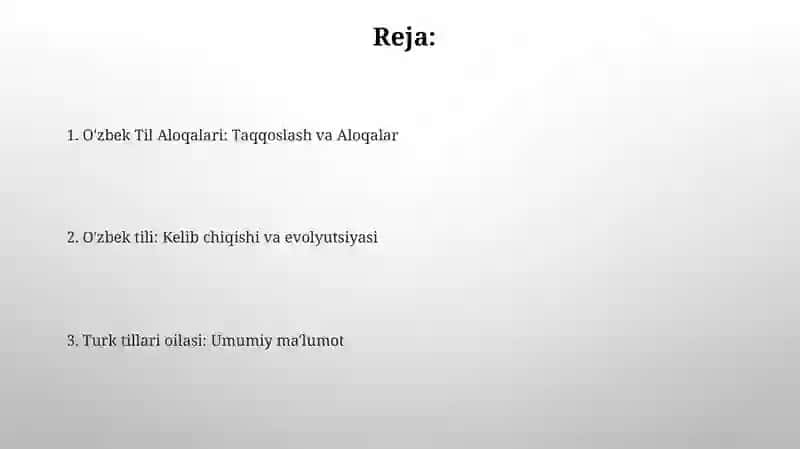 Oltoy tillar oilasi, Özbek tili va boshqa tillarning özaro munosabati 2